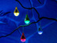 Pack de  4 lampes festives solaires ''ampoule'' - 4 couleurs