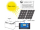 Panneau solaire (5 W) avec régulateur de charge et batterie au plomb