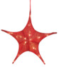Lot de 4 étoiles de Noël pliables Ø 65 cm avec LED