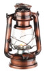 Lampe-tempête à LED effet flamme vacillante - Bronze