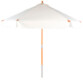 Parasol avec structure en bois, élément décoratif pour pointe du parasol et mode d'emploi en français