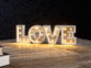 3 miroirs décoratifs lumineux sans fil "LOVE" avec fonction minuteur