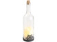 Bouteille de vin décorative avec bougie LED vacillante - Flocon