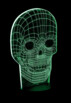 Motif 3D pour socle lumineux LS-7.3D - Crâne