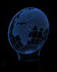motif planète terre mondei hologramme 3d pour socle lumineux lunartec nx9153 7 couleurs