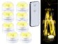Set de 8 mini lampes immersibles à LED Blanc avec télécommandes - 30 mm