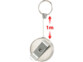 Porte-clés zip Deluxe rétractable Infactory. Câble réctractable en acier : longueur 1m