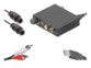 Convertisseur audio numérique vers analogique, câble audio optique, câble Cinch