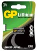 1 pile photo lithium CR2 haute qualité de la marque GP avec grande capacité 850 mAh et tension 3 V, dans son emballage
