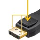 Fonctionnement du clip de verrouillage sur la câble DisplayPort 1.4 de Goobay.