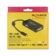 Packaging du répartiteur vidéo USB-C vers HDMI, VGA et DVI de la marque DeLock.