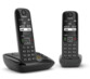 Téléphones fixes AS690A Duo - 2 combinés - Avec répondeur - Noir (Reconditionné)
