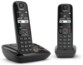 Téléphones fixes AS690A Duo - 2 combinés - Avec répondeur - Noir (Reconditionné)