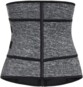 Arrière du corset de sudation en néoprène et élasthanne coloris gris moucheté avec coutures noires