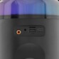 Arrière du haut-parleur LED bluetooth pour karaoké avec prise coaxiale, prise jack 3,5 mm, port USB-A, port USB-C et lecteur de carte MicroSD