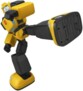 Robot connecté Bumblebee effectuant un high kick avec sa jambe gauche en équilibre sur sa jambe droite