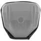 Dessous de la housse de protection avec ouverture pour pieds de support de l'enceinte et orifice de fixation