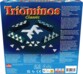 Verso de la boîte Triominos Classic Goliath avec descriptif multilingue et contenu 56 tuiles