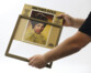 Cadre pour vinyles en bambou - Brun foncé