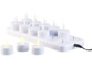 12 bougies chauffe-plat LED avec photophores et station de chargement