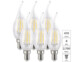 6 ampoules LED à filament bougie E14 - 4 W - 470 lm - Blanc chaud