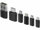 6 adaptateurs USB OTG - USB / Micro USB / USB-C / Lightning