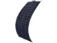 Module solaire compatible utilisation marine légèrement courbé de biais avec câble de raccordement tombant sur sa surface avant