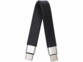 Cordon USB-C mâle vers USB-C mâle coloris noir plié en deux sur lui-même