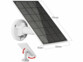 Module solaire pour caméra IP avec port USB-C inclinable et orientable avec dimensions annotées