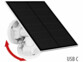 Illustration du mouvement possible du support de montage orientable du panneau solaire monocristallin par le biais d'une flèche à double sens rouge