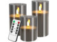 3 bougies LED en cire télécommandées de la marque Britesta