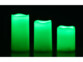 3 bougies LED RVB télécommandées avec luminosité variable et minuterie allumées avec la même couleur