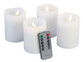 Pack de 4 bougies de l'Avent LED avec télécommande avec pile bouton et mode d’emploi en français