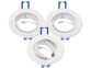 3 cadres de spots encastrables pour ampoules MR16 (GU10 / GU 5.3) de la marque Luminea