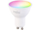 Ampoule connectée GU10 5 W Luminea Home Control brillant d'une lumière RVB multicolore