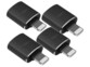 Pack de 4 adaptateurs OTG USB 3.0 femelle vers Lightning mâle, rétrocompatibles USB 2.0, pour appareils avec une intensité de courant jusqu'à 200 mA