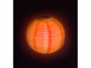 lampion LED solaire orange Ø 30 cm