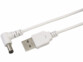 Câble de chargement USB (connecteur creux vers USB-A) blanc
