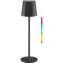 Lampe de table LED sans fil Goobay 38 cm noir RGBW rechargeable