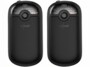 Lot de 2 chauffe-mains électriques rechargeables Revolt noirs, fenêtre transparente sur le circuit et bouton central