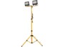 Double projecteur de chantier LED 9000 lm sur trépied jaune