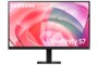 Écran Samsung ViewFinity S7 27 pouces allumé avec image abstraite