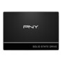 Disque SSD PNY CS900 250 Go format 2,5 pouces, vue de face avec logo PNY et texture fibre de carbone