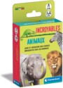 Boîte du jeu de cartes éducatif Incroyables Animaux Clementoni 50 cartes dès 6 ans
