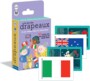 Jeu des Drapeaux Clementoni, boîte du jeu d'observation avec 50 cartes de drapeaux du monde