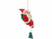 Père Noël grimpant sur chaîne décorative couleur or avec mélodie par Infactory