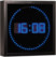 Horloge digitale murale avec 60 LED - Bleu Lunartec. Design moderne et passe-partout