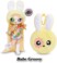 La poupée Pom Doll Babe Groovy et son porte-clés lapin jaune.