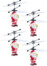 Image article 4 pères Noël volants à lumière LED multicolore