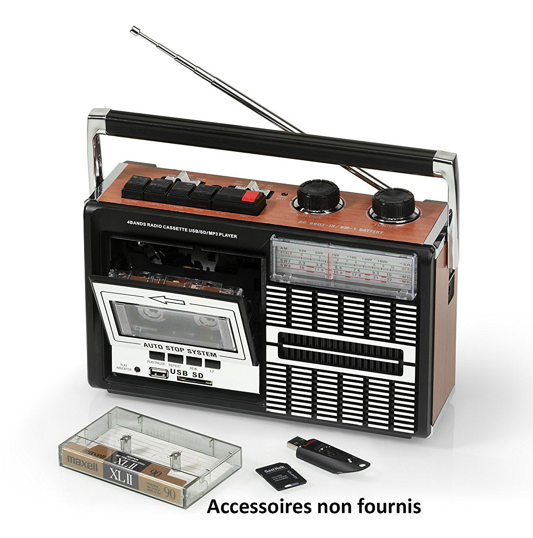 Lecteur de cassette baladeur USB, convertisseur audio vers MP3 - K7 vers  Mp3